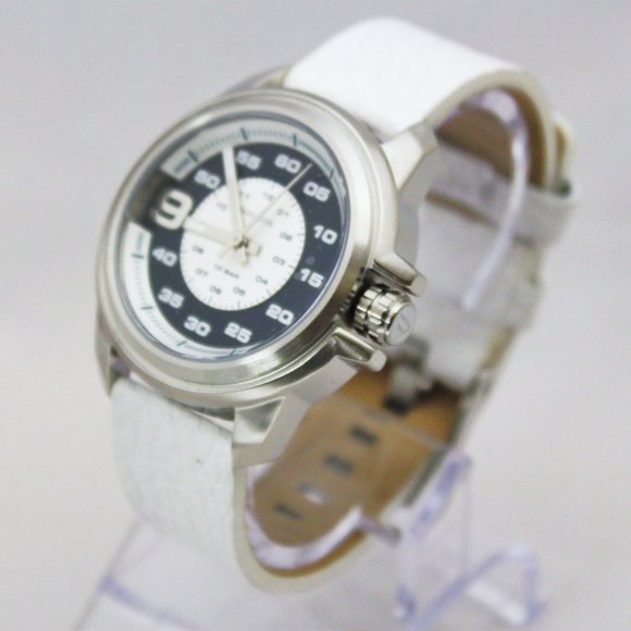 New DIESEL DZ1741 Sprocket 10 BAR White Band Women Watch - Picture 2 of 8